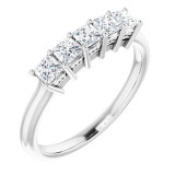 14K White 2.75x2.75 mm Square 5/8 CTW Diamond Anniversary Band - 123844734P photo