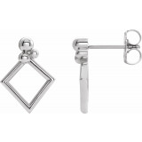 14K White Geometric Earrings - 86937600P photo