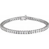 14K White 4 CTW Diamond Line 7 1/4 Bracelet - 6741360001P photo