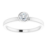 14K White 1/4 CT Diamond Ring - 718066032P photo 3