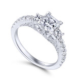 Gabriel & Co. 14k White Gold Entwined 3 Stone Engagement Ring - ER12662S3W44JJ photo 3