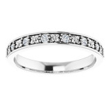 14K White 1/6 CTW Diamond Floral Anniversary Band - 124186600P photo 3