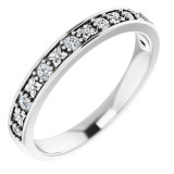 14K White 1/6 CTW Diamond Floral Anniversary Band - 124186600P photo