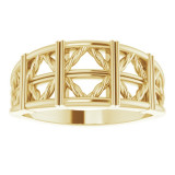 14K Yellow Stackable Lattice Ring - 52019102P photo 3