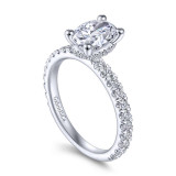 Gabriel & Co. 14k White Gold Contemporary Straight Engagement Ring - ER14649O4W44JJ photo 3