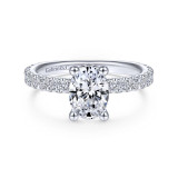 Gabriel & Co. 14k White Gold Contemporary Straight Engagement Ring - ER14649O4W44JJ photo