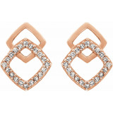 14K Rose 1/10 CTW Diamond Geometric Earrings - 65227260003P photo 2