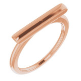 14K Rose Bar Ring - 651823102P photo