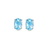 Gems One 14Kt White Gold Blue Topaz (1 Ctw) Earring - EBO64-4W photo