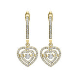 Gems One 14KT Yellow Gold & Diamond Rhythm Of Love Fashion Earrings  - 1/2 ctw - ROL2018-4YC photo