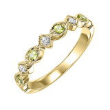 Gems One 14Kt Yellow Gold Diamond (1/20Ctw) & Peridot (1/6 Ctw) Ring - FR1239-4YD photo