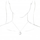 14K White 1/3 CTW Diamond Crescent Moon 16-18 Necklace - 86692600P photo 3