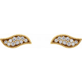 14K Yellow .06 CTW Diamond Earrings - 86434601P photo 2