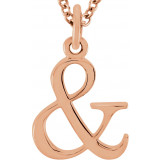 14K Rose Ampersand 16 Necklace - 8578070080P photo