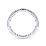 Gabriel & Co. 14k White Gold Contemporary Curved Wedding Band - WB14962E6W44JJ photo 2