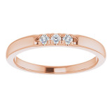 14K Rose .09 CTW Diamond French-Set Anniversary Band - 124030609P photo 3