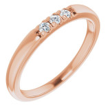 14K Rose .09 CTW Diamond French-Set Anniversary Band - 124030609P photo