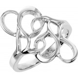 14K White Freeform Ring - 535013601P photo