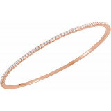 14K Rose 2 CTW Diamond Stackable Bangle 8 Bracelet - 67337103P photo 2