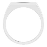 14K White 15x7 mm Rectangle Signet Ring - 9824101P photo 2