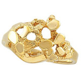 14K Yellow Nugget Ring - 51566267P photo