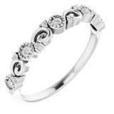 14K White .08 CTW Diamond Anniversary Band - 123704600P photo