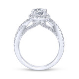 Gabriel & Co. 14k White Gold Entwined Halo Engagement Ring - ER12774O4W44JJ photo 2
