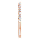 14K Rose 1/4 CTW Diamond Band for 7x5 mm Emerald Ring - 12214560010P photo 4