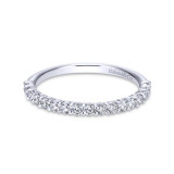 Gabriel & Co. 14k White Gold Contemporary Anniversary Wedding Band - WB7498W44JJ photo