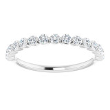 14K White 1/2 CTW Diamond Anniversary Band - 123418604P photo 3