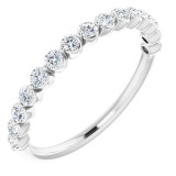 14K White 1/2 CTW Diamond Anniversary Band - 123418604P photo