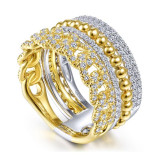 Gabriel & Co. 14k Two Tone Gold Contemporary Diamond Ring - LR51517M45JJ photo 3