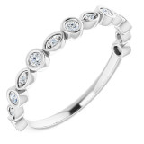 14K White 1/6 CTW Diamond Anniversary Band - 1236336029P photo