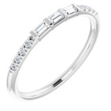 14K White 1/6 CTW Diamond Anniversary Band - 123993604P photo