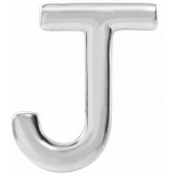 14K White Single Initial J Earring - 86800155P photo