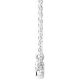 14K White 1/4 CTW Diamond French-Set Bar 18 Necklace - 86969715P photo 2