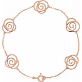 14K Rose Floral-Inspired Bracelet - 650102601P photo