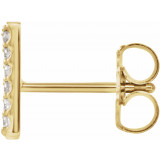 14K Yellow .08 CTW Diamond Single Initial M Earring - 867976061P photo 2