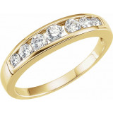 14K Yellow 3/8 CTW Diamond 7 Stone Anniversary Band - 60218207464P photo