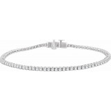 14K White 1 3/4 CTW Diamond Line 7 Bracelet - 65269360000P photo