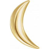 14K Yellow Crescent Moon Single Earring - 86846102P photo