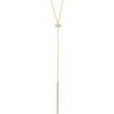 14K Yellow 1/4 CTW Diamond Bar Y 15-17 Necklace - 65346460001P photo