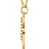 14K Yellow .03 CTW Diamond Lowercase Initial h 16 Necklace - 8580360022P photo 2