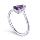 Gabriel & Co. 14k White Gold Contemporary Gemstone & Diamond Ring - LR51453W45AM photo 3