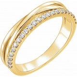 14K Yellow 1/4 CTW Diamond Criss-Cross Ring - 122872601P photo