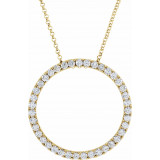 14K Yellow 1 CTW Diamond Circle 18 Necklace - 658311006P photo