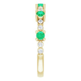 14K Yellow Emerald & 1/5 CTW Diamond Ring - 72051633P photo 4