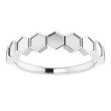 14K White Stackable Geometric Ring - 51738101P photo 3