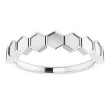 14K White Stackable Geometric Ring - 51738101P photo 3