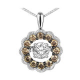 Gems One 14KT White Gold & Diamond Rhythm Of Love Neckwear Pendant  - 1/2 ctw - ROL1052-4WCDB photo